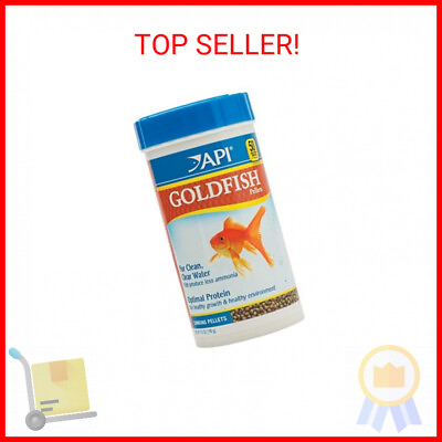 #ad API GOLDFISH PELLETS Fish Food 7 Ounce Container Large 833C $15.15