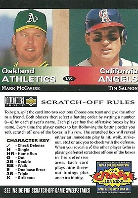 #ad 1994 Collector#x27;s Choice Team vs. Team #10 Mark McGwire Tim Salmon A#x27;s Angels $1.49