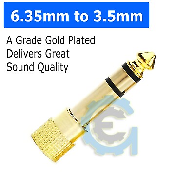 #ad 6.3mm 1 4quot; Male plug to 3.5mm 1 8quot; Female Jack Stereo Headphone Audio Adapter $1.99
