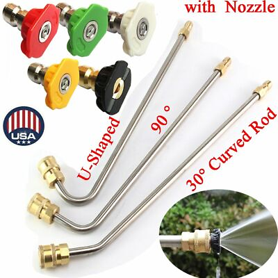 #ad High Pressure Elbow Washer Lance Wand Gutter Cleaner 1 4 Quick Connect W Nozzle $11.03