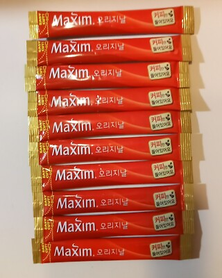 #ad Maxim Original Coffee Instant Korean Coffee Mix Set of 10 Sticks $14.25