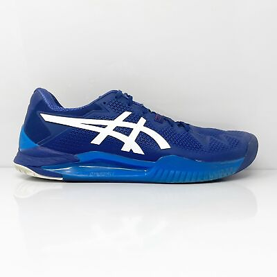 #ad Asics Mens Gel Resolution 8 1041A113 Blue Running Shoes Sneakers Size 10.5 W $40.49