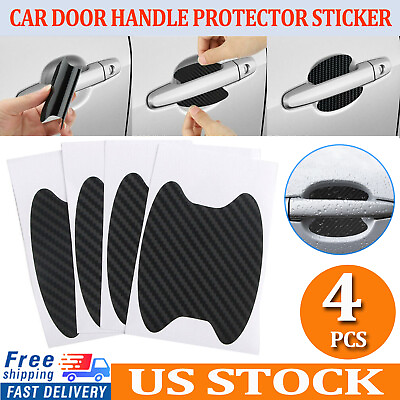 #ad Car Door Handle Cup Scratch Protector 4Pcs Sticker Fit Handle Paint Cover Guard $7.95
