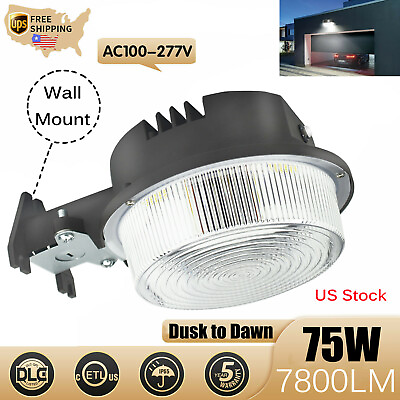 #ad LED Yard Light 75W 8400LM Dusk to Dawn Photocell Outdoor Security Area Light $33.06