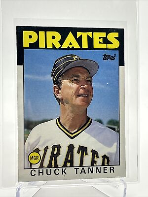 #ad 1986 Topps Chuck Tanner Baseball Card #351 NM Mint FREE SHIPPING $1.30