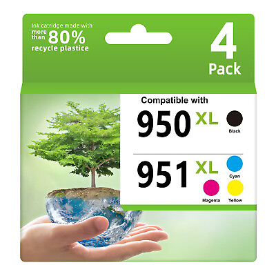 #ad 4x 950XL 951XL Ink Cartridges for HP Officejet Pro 8615 8616 8100 8620 8630 8660 $13.75