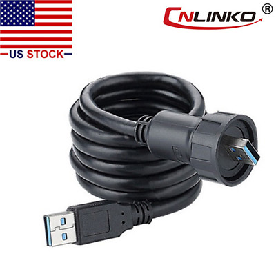 #ad USB 3.0 Type A Connector Male Plug w 40quot; Cable Waterproof IP67 Data Power $16.22