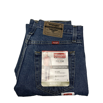 #ad Wrangler Regular Fit Men’s Jeans Blue 5 Star Premium Denim Size 30x30 R26 $20.59