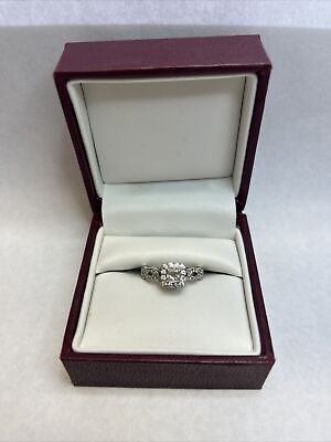 #ad Neil Lane 14K White Gold Bridal Engagement Ring Size: 7 5.0g $594.99