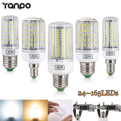#ad E14 E27 5730 SMD 7W 12W 15W 30W 45W LED Corn Bulb Lamp Candle Light AC110V 220V $64.21
