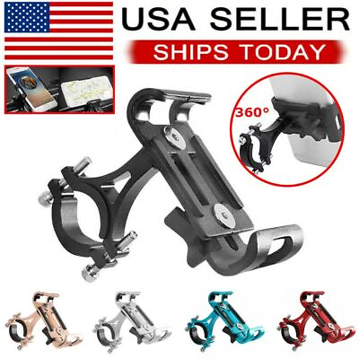 #ad 360° Aluminum Bike Motorcycle Stand Bicycle Cell Phone Holder Handlebar Mount $6.89