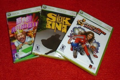#ad Xbox 360 lot of 3 New Sealed Burger King Games Big Bumpin Pocketbike Sneak King $7.77