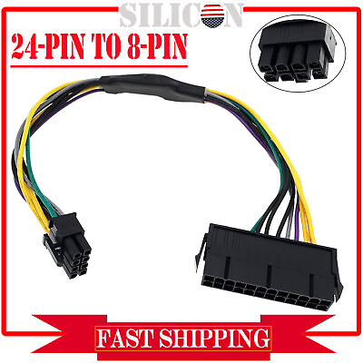 #ad 24 Pin to 8 Pin ATX Power Supply Adapter Cable for Dell Optiplex 3020 7020 9020 $7.99