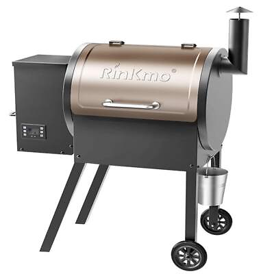 #ad RINKMO 8 In 1 Wood Pellet Grill and Smoker PID Controller Outdoor BBQ Grill ... $407.55