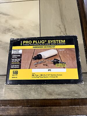 #ad Pws08133035 #8 Pro Plug System Wood Deck Kit Ipe W 350 Pcs For 100 Sq Ft $100.00