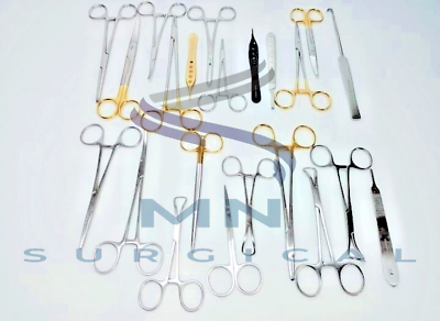 #ad New 22Pcs Set Basic General Surgery veterinary Stainless steel High Quality $157.30