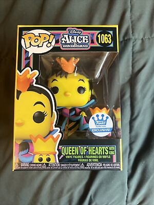 #ad Funko Pop Queen of Hearts with King Black Light Alice in Wonderland Pop #1063 $10.00