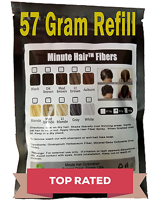 #ad Hair Building Fibers Black 57 Grams 2 Oz Refill Hair Loss $22.97