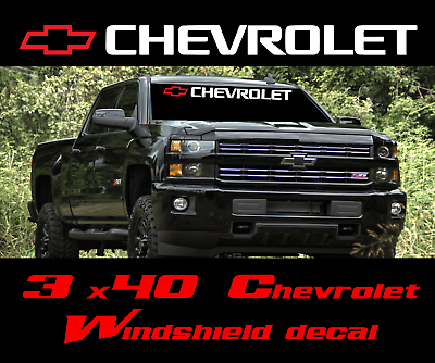 #ad New Chevrolet Windshield Sticker RED Logo Vinyl Decal American Muscle Truck USDM $13.99