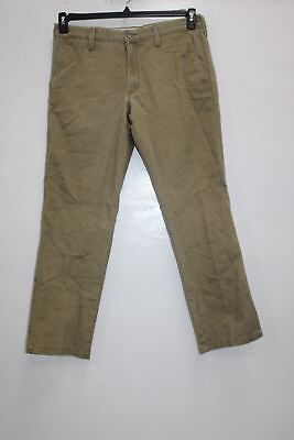 #ad Life Made Simple Men#x27;s Pants Straight Fit Beige 33x30 Pre Owned $12.99
