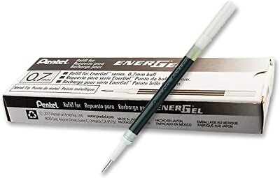 #ad 20 X Pentel LR7 Roller Refill for EnerGel Gel Pen 0.7mm Metal Tip Black Ink $15.03