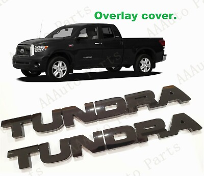 #ad 2PC OVERLAY Gloss black Side Door Tundra Emblems Fit For 2007 2013 Toyota Tundra $34.80
