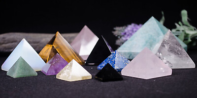 #ad Wholesale Crystal Quartz Gemstone Pyramids Meditation Chakra Energy Healing 1pc $19.99
