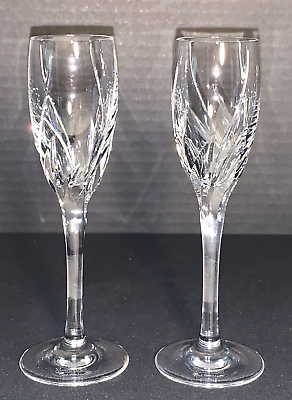 #ad Set of 2 Rosenthal Classic Crystal Estelle Swirl Cut Liqueur Glasses 6 1 2quot; $25.00