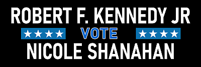 #ad Robert F. Kennedy Nicole Shanahan 2024 Sticker RFK Jr for President Bumper Decal $4.99