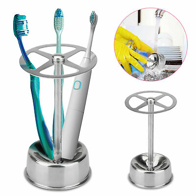 #ad Stainless Steel Toothbrush Holder Toothpaste Stand Bathroom Organizer Freestand C $9.15