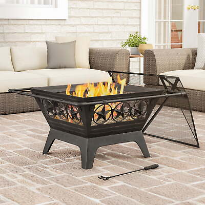#ad Outdoor Deep Fire Pit 32 In Steel Outdoor Heating Star Design Patio Fire Pits $161.02