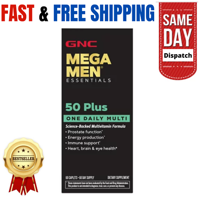 #ad GNC Mega Men 50 Plus One Daily Multivitamin 60 Tablets Vitamin and Minerals. $40.00
