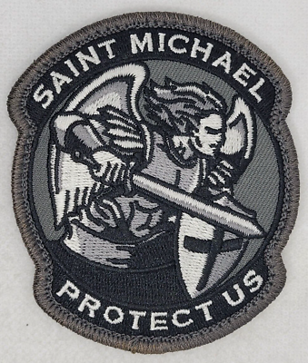 #ad Saint Michael Protect Us Embroidered 3D Tactical Patch SWAT 8 Law Enforcement $7.19