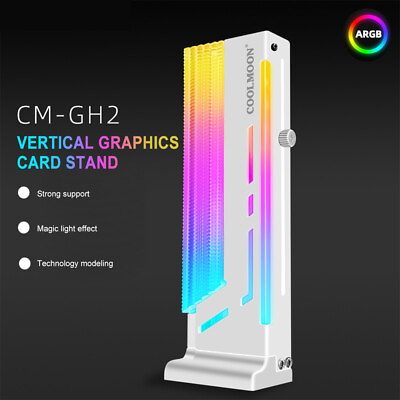 COOLMOON CM GH2 5V Vertical GPU Support Bracket A RGB Graphics Video Card Stand $19.49