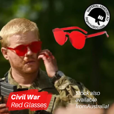 #ad Civil War Movie Style Red Glasses Amear Red Sunglasses BUY 3 get 20% OFF AU $24.94