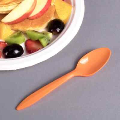 #ad Karat PP Plastic Medium Weight Tea Spoons Orange 1000 ct U2008 Orange $23.40