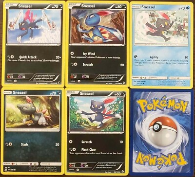 #ad 5x SNEASEL NEW Pokemon Cards Collection Lot Set Deck Building DARK $4.61