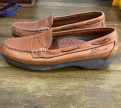 #ad H.H. Brown Road Mocs Leather Penny Loafers Slip On Shoes B5541 Sz 8.5 M Men’s $34.00