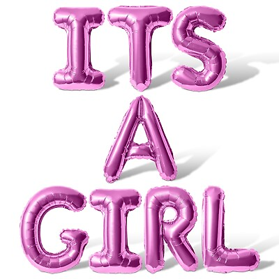 #ad ITS A GIRL Letter Balloon Banner DIY Party Baby Shower Decorations $11.99