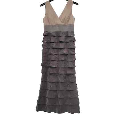 #ad Adrianna Papell tiered long party dress size 10 $60.00
