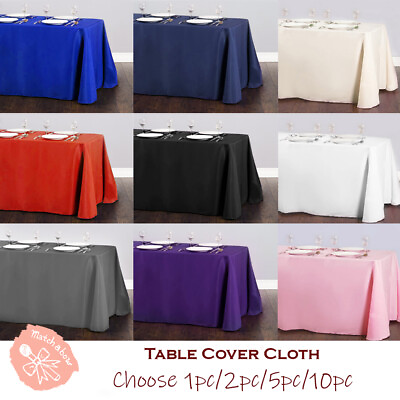 #ad 60quot; x 126quot; Rectangle 8ft Tablecloth Table Cover Party Wedding Linen $70.89