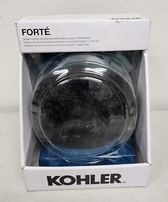 #ad Kohler Forte Fixed Shower Head1 Spray Patterns Single Wall Mount Black $30.98