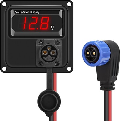 #ad Battery Trolling Plug 12V 24V DC to DC Connector Briidea with Voltage Meter $54.99