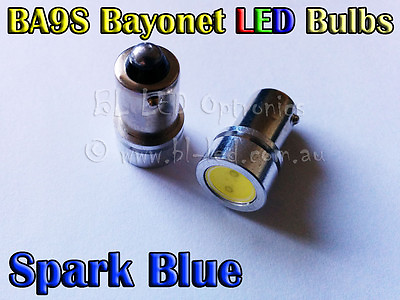 #ad 2x 1.5W Bayonet BA9S 1895 T4W SMD Blue Power LED Lamp Parker Signal Side Bulb AU $10.00