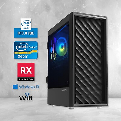 #ad 🔥 Great Value Gaming PC Intel 8 CORE RX 580 32GB 512GB SSD WIFI WIN 10 $289.99