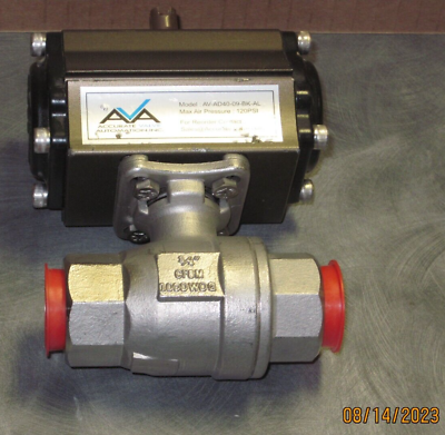 #ad 3 4quot; CF8M Stainless Steel Pneumatic Actuated Ball Valve Spring Return 1000 WOG $195.00