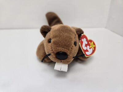#ad TY Beanie Baby “Bucky” the Beaver Retired Vintage Collectible MWMT 8 inch C $10.40