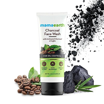 #ad 1X Mamaearth Charcoal Face Wash Activated Charcoal amp;Coffee for Oil Control 100ml $16.05