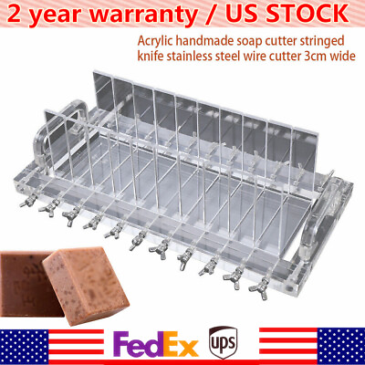 #ad Handmade Soap Cutter Slicer Stainless Steel Wire Knife Cutting Kit Acrylic Mold $69.00