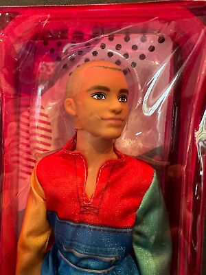 #ad Mattel BARBIE FASHIONISTAS #163 KEN BARBIE DOLL Blond BRN EYES Dimples NIB 2020 $17.95
